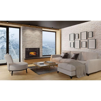Vermont Castings Gifford 27" Majolica Brown Wood Burning Fireplace Insert