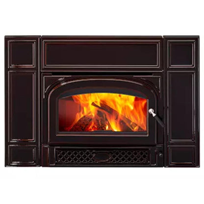 Vermont Castings Gifford 27" Majolica Brown Wood Burning Fireplace Insert