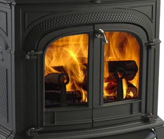 Vermont Castings Intrepid FlexBurn 22" Classic Black Wood Burning Stove With Transition Doors