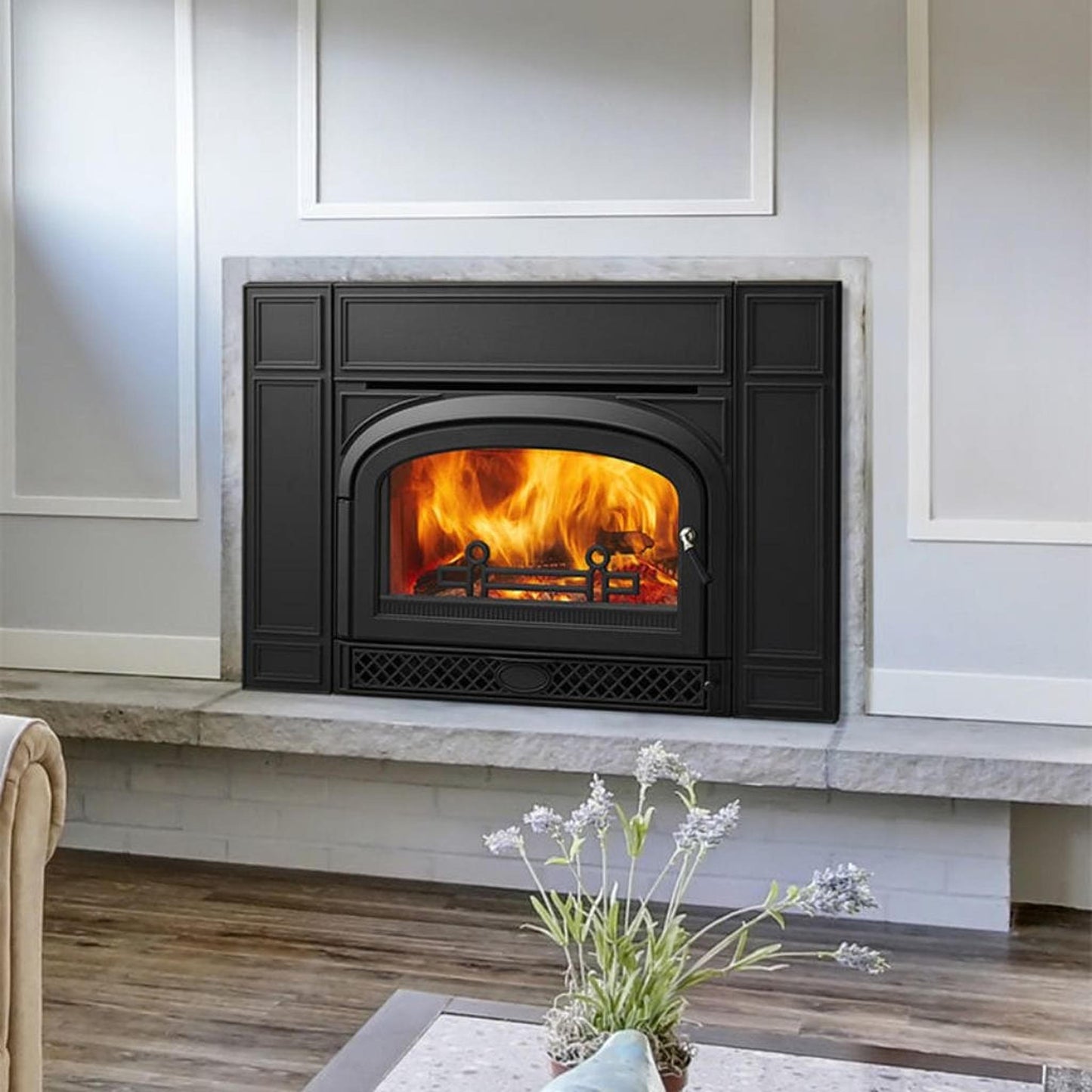 Vermont Castings Montpelier II 32" Majolica Brown Wood Burning Fireplace Insert