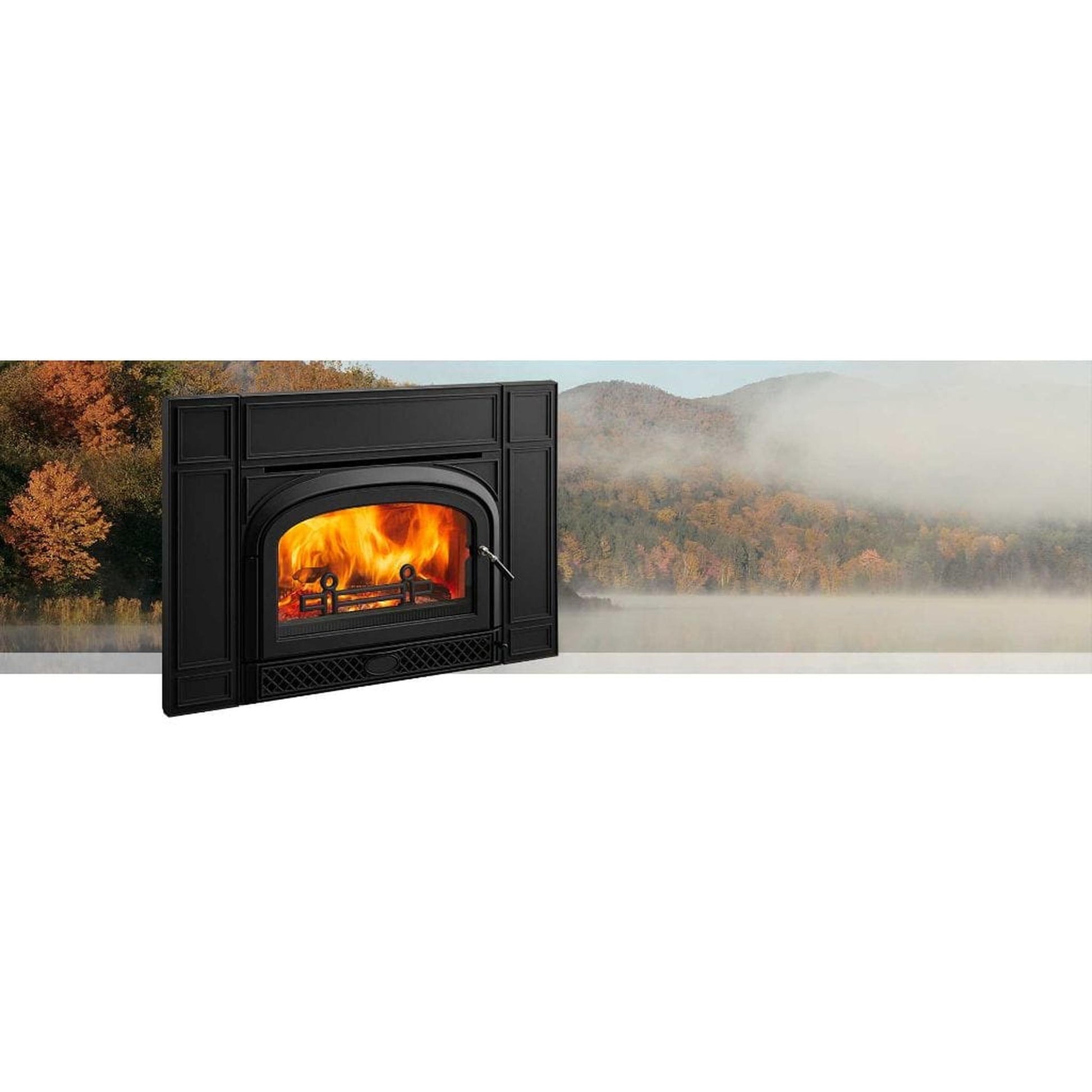 Vermont Castings Montpelier II 32" Majolica Brown Wood Burning Fireplace Insert