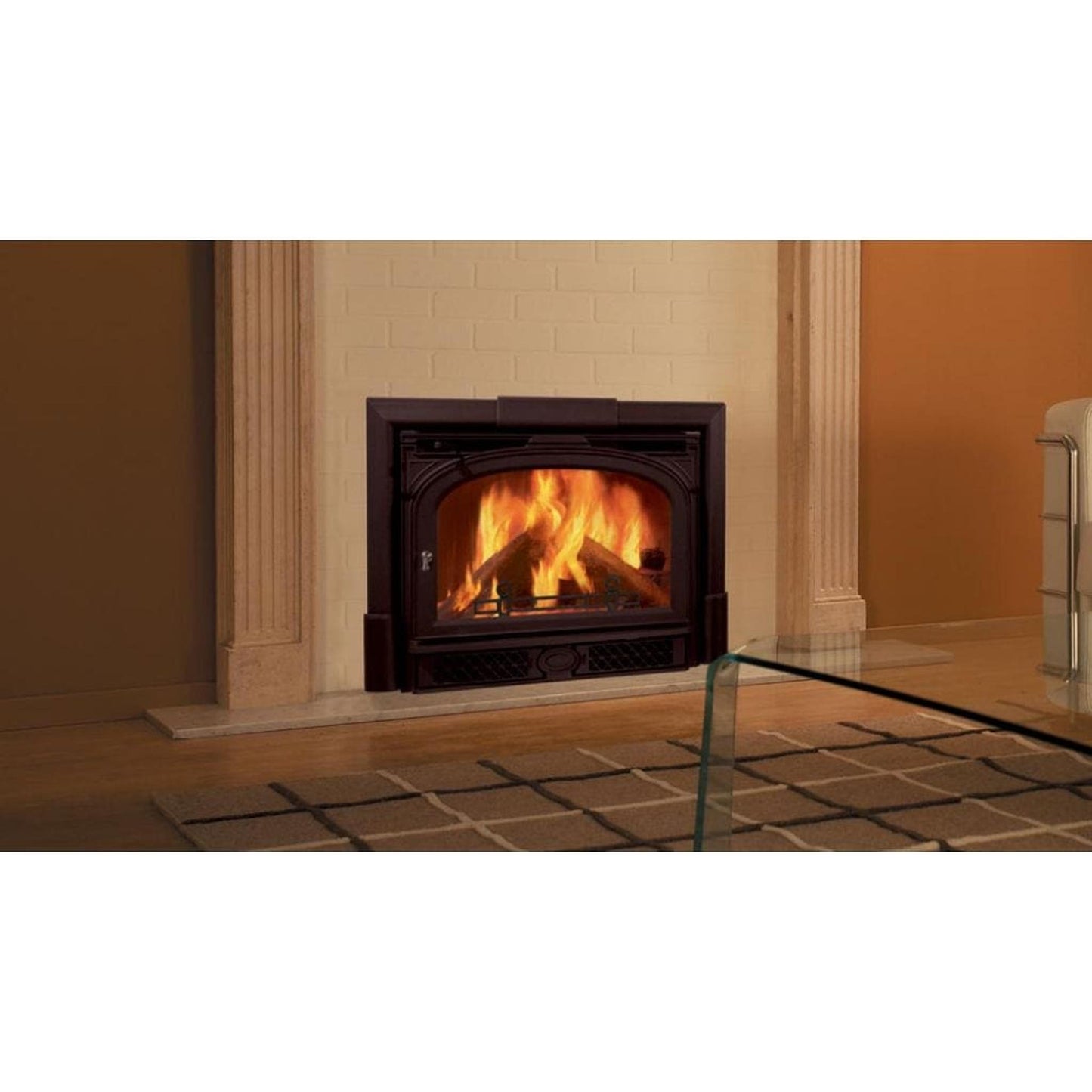 Vermont Castings Montpelier II 32" Majolica Brown Wood Burning Fireplace Insert