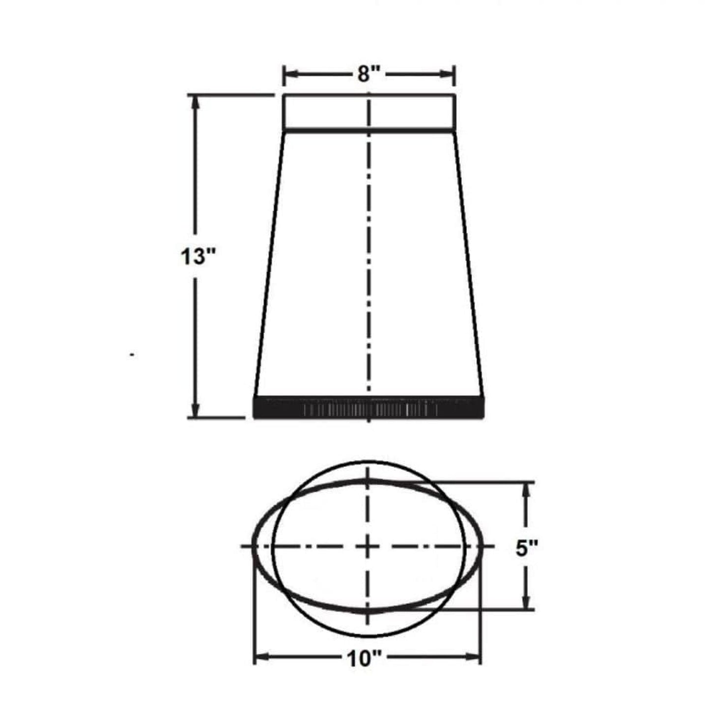 Vermont Castings Oval to 8" Round Wood Stove Adapter (Required for Defiant Stove)
