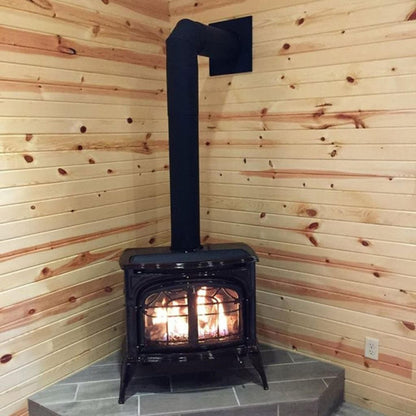Vermont Castings Radiance 31" Classic Black Direct Vent Natural Gas Stove With IntelliFire Touch Ignition System