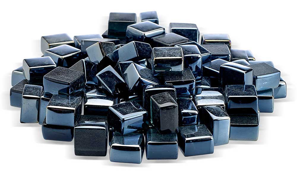 Warming Trends 1/2" Black Luster Fire Glass Cubes (120lb)