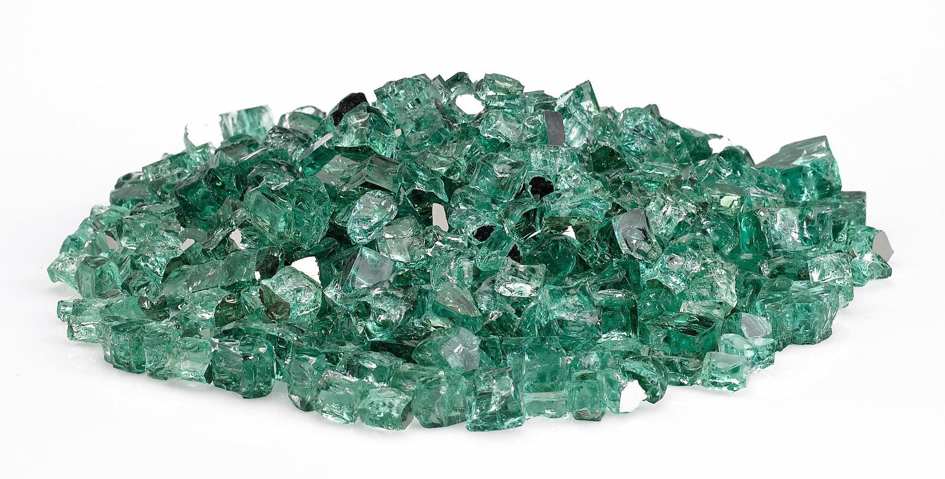 Warming Trends 1/2" Evergreen Reflective Fire Glass (90lb)