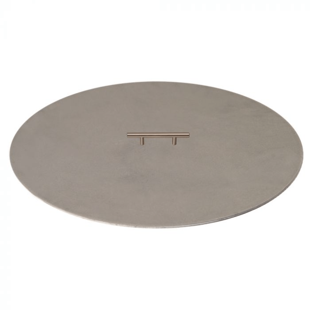 Warming Trends 32" - 38" Circular Range Brushed Aluminum Fire Pit Cover With 1 Handle