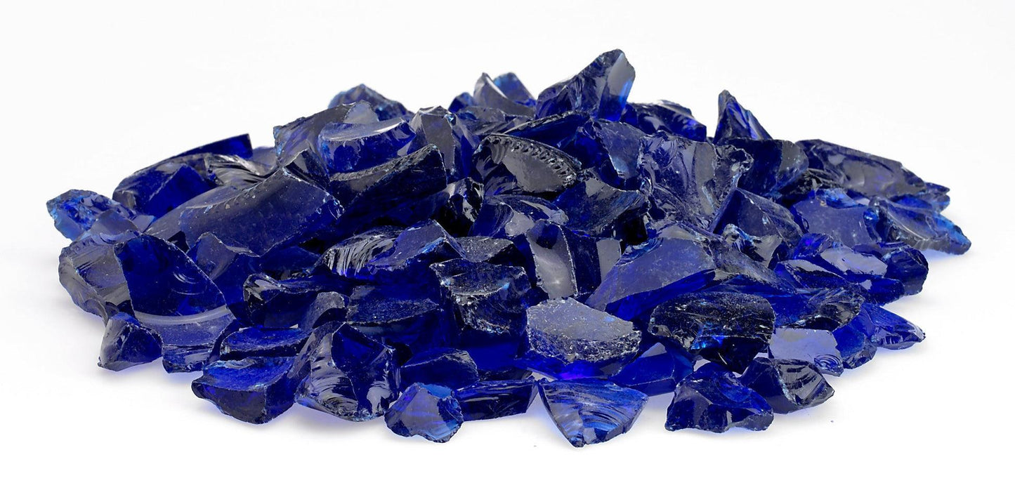 Warming Trends 3/4" to 1" Dark Blue Recycled Fire Glass (10lb)