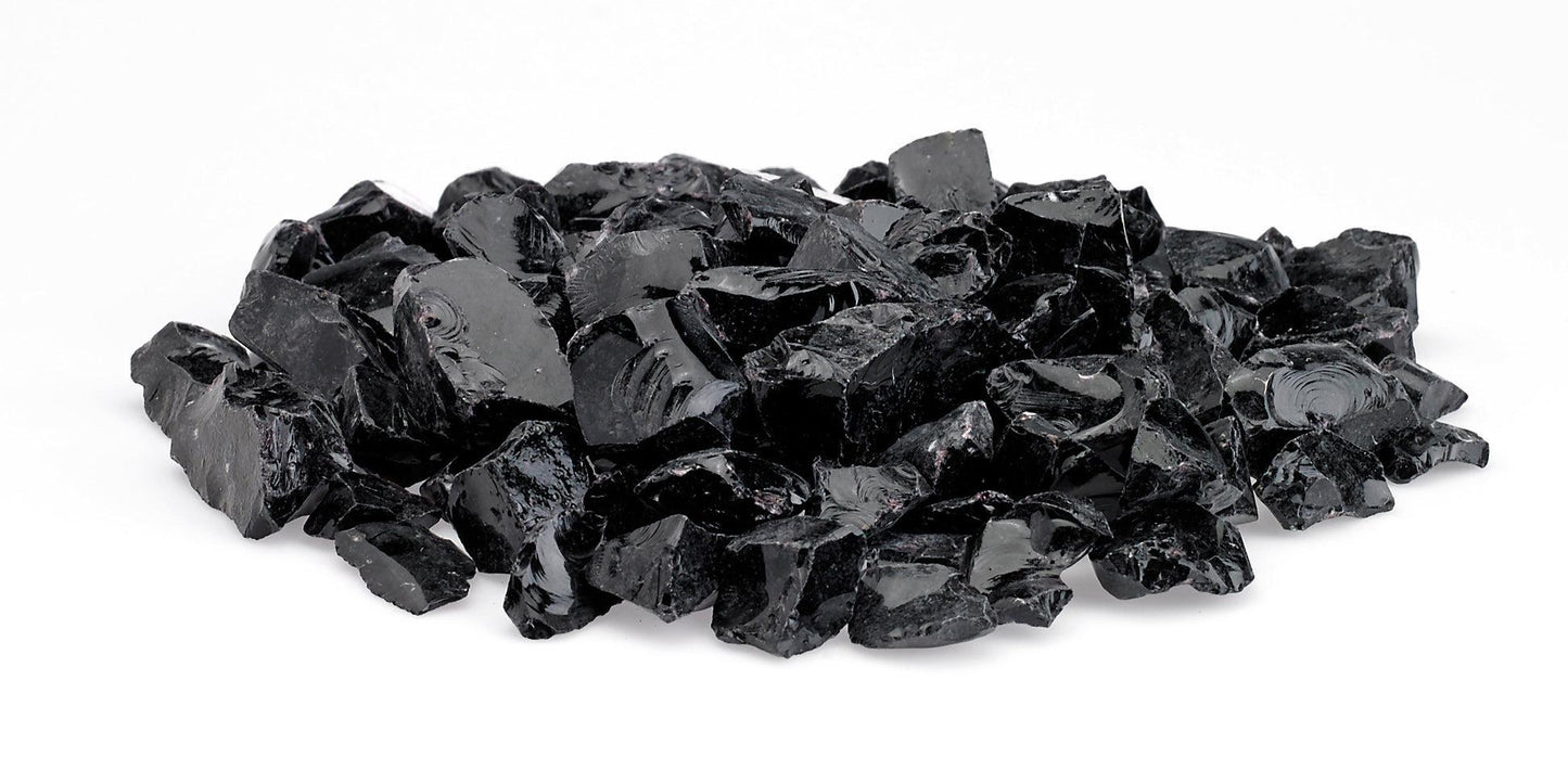 Warming Trends 3/4" to 1" Onyx Recycled Fire Glass (10lb)