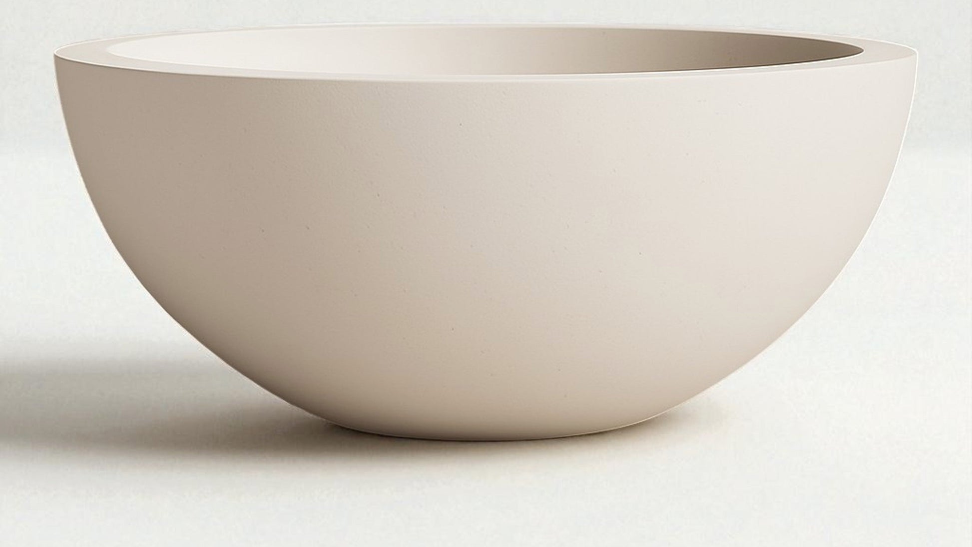 Warming Trends AON 32" White Finsih Glass Fiber Reinforced Concrete Aura Medium Bowl With U100 Crossfire Brass Burner and 27" Circular Plate