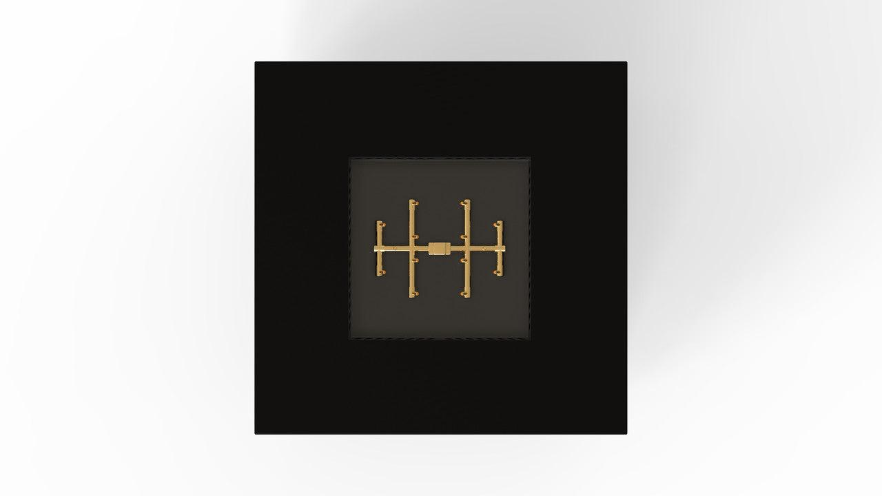 Warming Trends AON 40" Black Powder Coated Steel Natural Gas, Push Button Ignition Square Fire Table