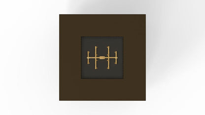 Warming Trends AON 40" Bronze Powder-Coated Steel Square Liquid Propane Fire Table With Push Button Ignition and U140 CrossFire Brass Burner