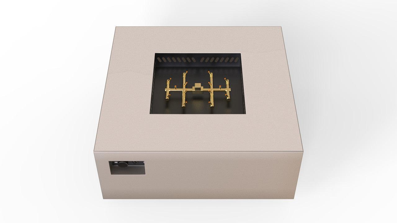 Warming Trends AON 40" Sand Pebble Powder Coated Steel Natural Gas, Mercury Ignition Square Fire Table