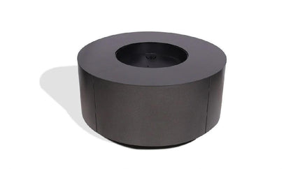 Warming Trends AON 42" Black Powder-Coated Steel Circular Liquid Propane Fire Table With Platinum Ignition and U140 CrossFire Brass Burner