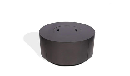 Warming Trends AON 42" Black Powder-Coated Steel Circular Liquid Propane Fire Table With Push Button Ignition and U140 CrossFire Brass Burner