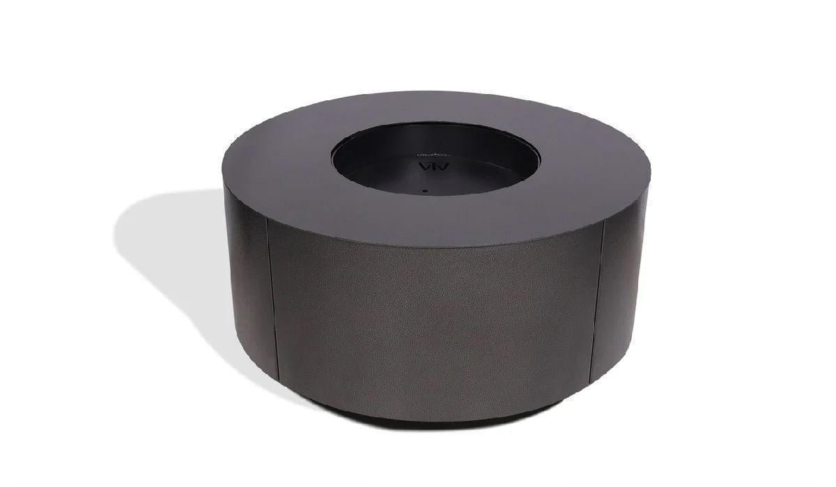 Warming Trends AON 48" Black Powder-Coated Steel Circular Liquid Propane Fire Table With Mercury Ignition and U180 CrossFire Brass Burner