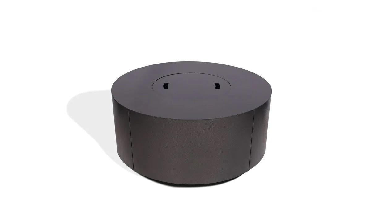 Warming Trends AON 48" Black Powder-Coated Steel Circular Liquid Propane Fire Table With Platinum Ignition and U180 CrossFire Brass Burner