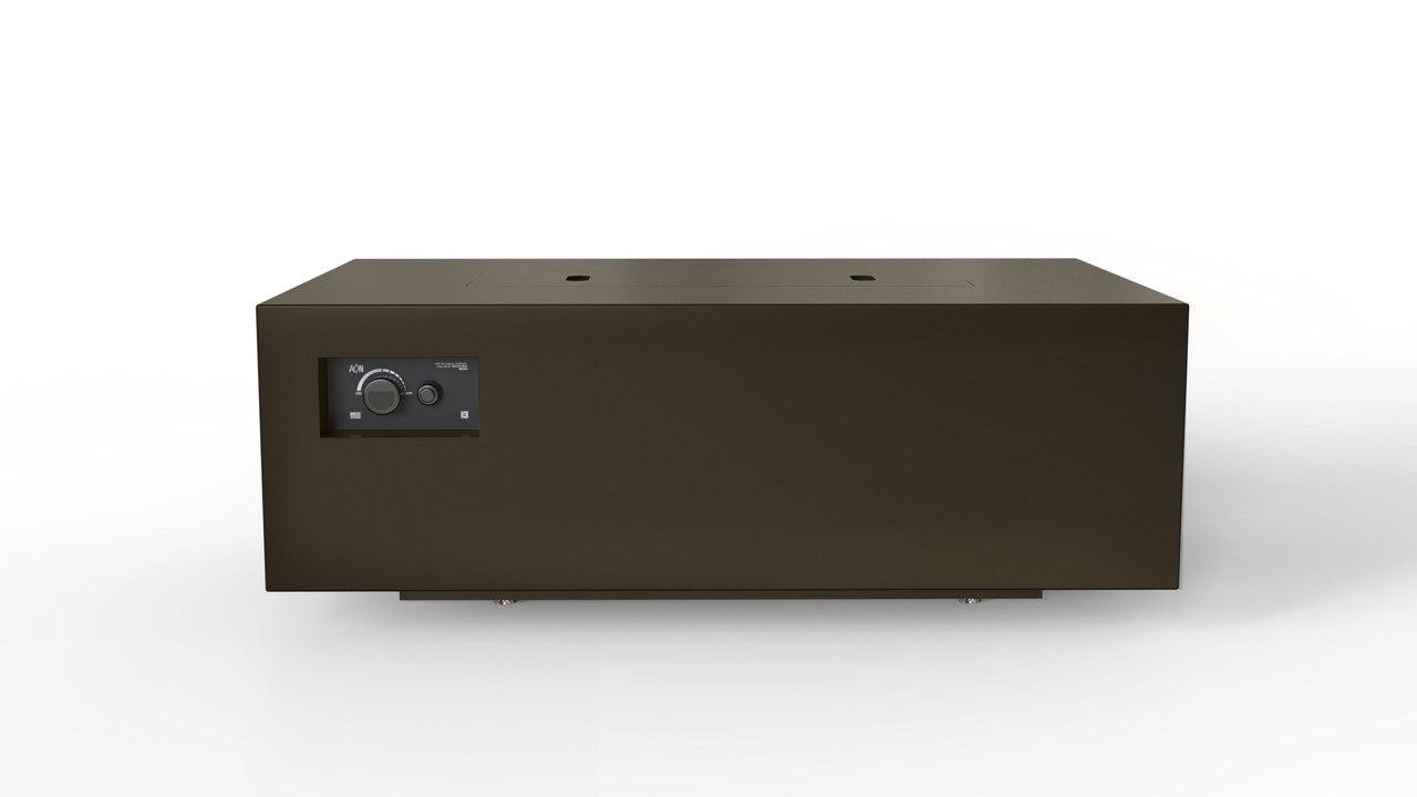 Warming Trends AON 48" Bronze Powder-Coated Steel Rectangular Liquid Propane Fire Table With Push Button Ignition and UT170 CrossFire Brass Burner