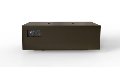 Warming Trends AON 48" Bronze Powder-Coated Steel Rectangular Natural Gas Fire Table With Platinum Ignition and UT170 CrossFire Brass Burner