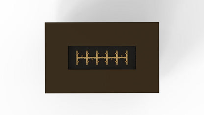 Warming Trends AON 48" Bronze Powder-Coated Steel Rectangular Natural Gas Fire Table With Push Button Ignition and UT170 CrossFire Brass Burner