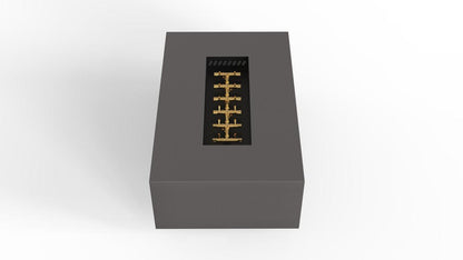 Warming Trends AON 48" Charcoal Powder-Coated Steel Rectangular Natural Gas Fire Table With Platinum Ignition and UT170 CrossFire Brass Burner
