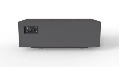 Warming Trends AON 48" Charcoal Powder-Coated Steel Rectangular Natural Gas Fire Table With Push Button Ignition and UT170 CrossFire Brass Burner