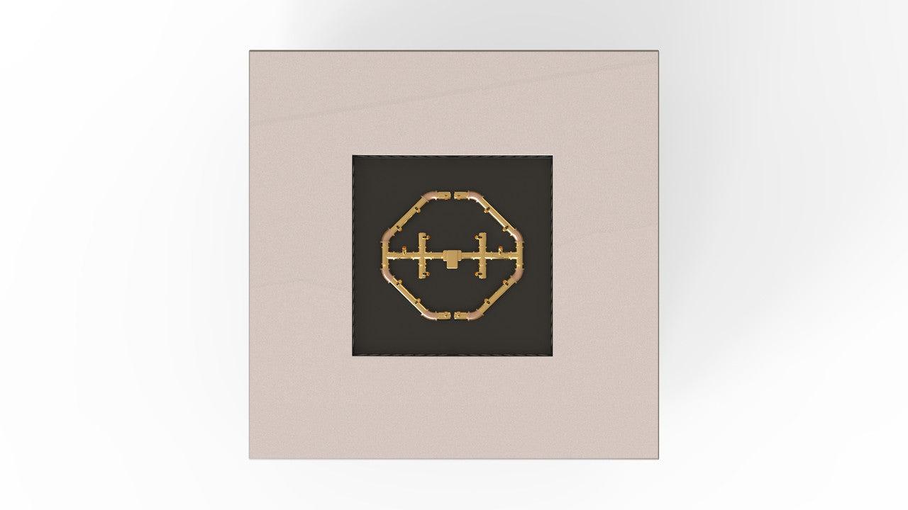 Warming Trends AON 48" Sand Pebble Powder Coated Steel Liquid Propane, Platinum Ignition Square Fire Table