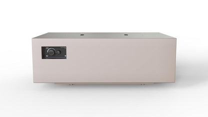 Warming Trends AON 48" Sand Pebble Powder-Coated Steel Rectangular Natural Gas Fire Table With Platinum Ignition and UT170 CrossFire Brass Burner