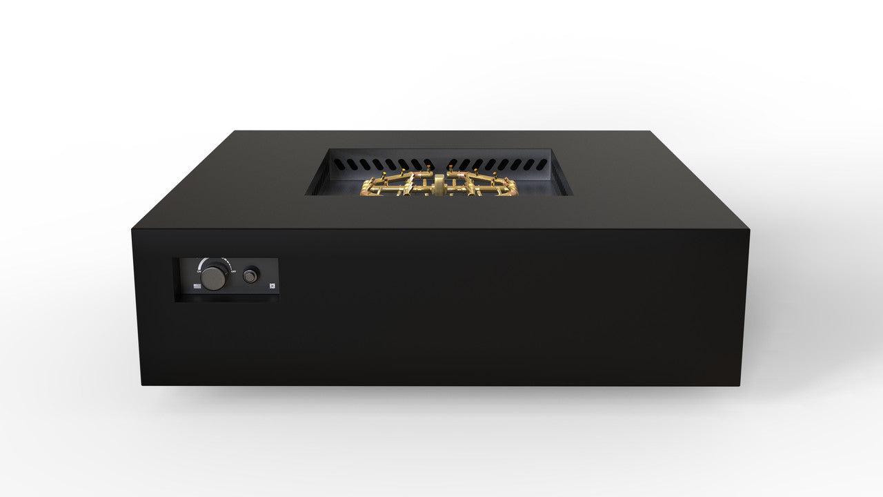 Warming Trends AON 56" Black Powder Coated Steel Natural Gas, Mercury Ignition Square Fire Table