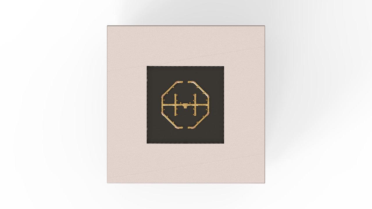 Warming Trends AON 56" Sand Pebble Powder Coated Steel Liquid Propane, Mercury Ignition Square Fire Table