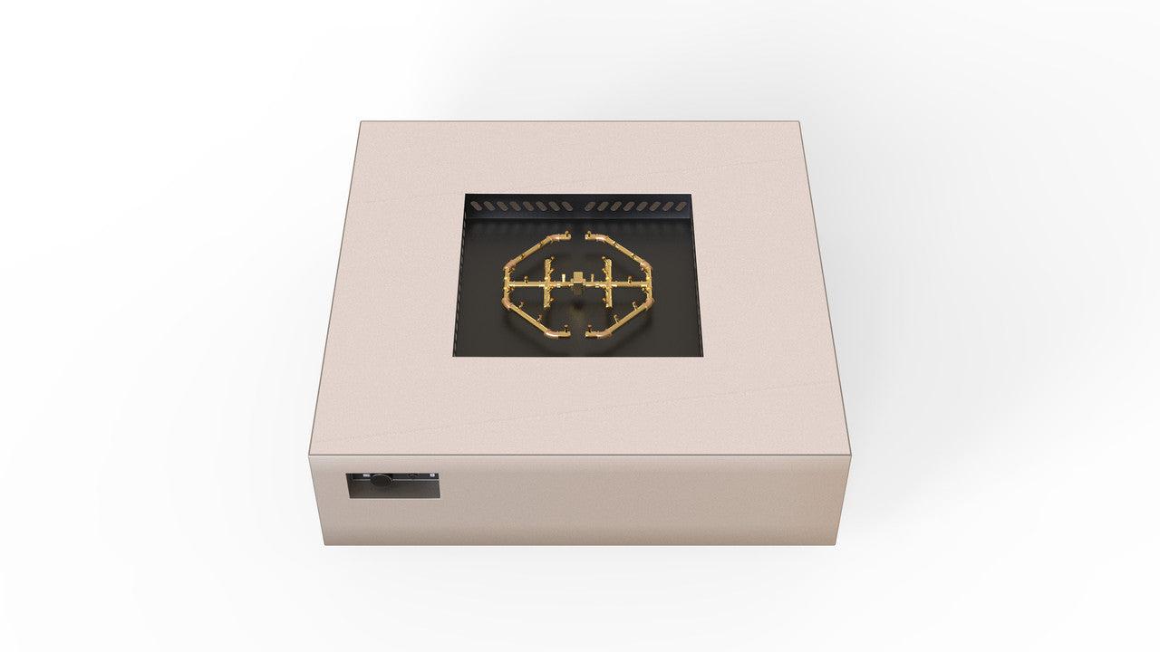 Warming Trends AON 56" Sand Pebble Powder Coated Steel Natural Gas, Mercury Ignition Square Fire Table