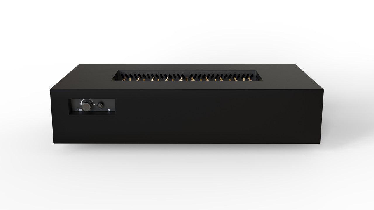 Warming Trends AON 72" Black Powder Coated Steel Liquid Propane, Push Button Ignition Rectangular Fire Table