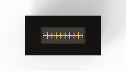 Warming Trends AON 72" Black Powder-Coated Steel Rectangular Natural Gas Fire Table With Platinum Ignition and UT290 CrossFire Brass Burner
