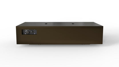 Warming Trends AON 72" Bronze Powder-Coated Steel Rectangular Liquid Propane Fire Table With Mercury Ignition and UT290 CrossFire Brass Burner