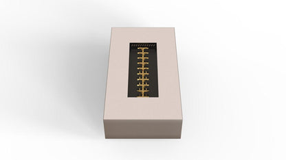 Warming Trends AON 72" Sand Pebble Powder-Coated Steel Rectangular Natural Gas Fire Table With Push Button Ignition and UT290 CrossFire Brass Burner