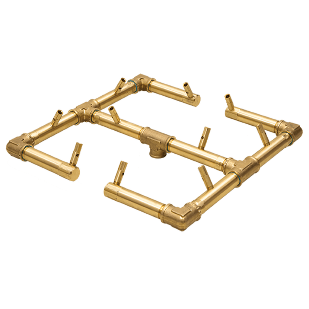 Warming Trends CFB120 Original Crossfire Brass Burner with 24" Square Plate and 3/4" Flex Line Kit