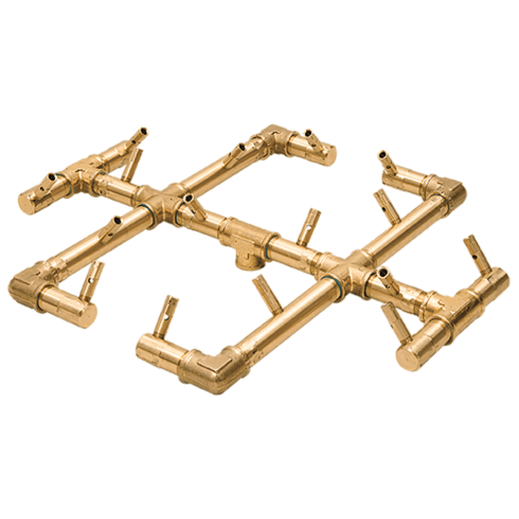 Warming Trends CFB180 Original Crossfire Brass Burner with 30" Square Plate and 3/4" Flex Line Kit