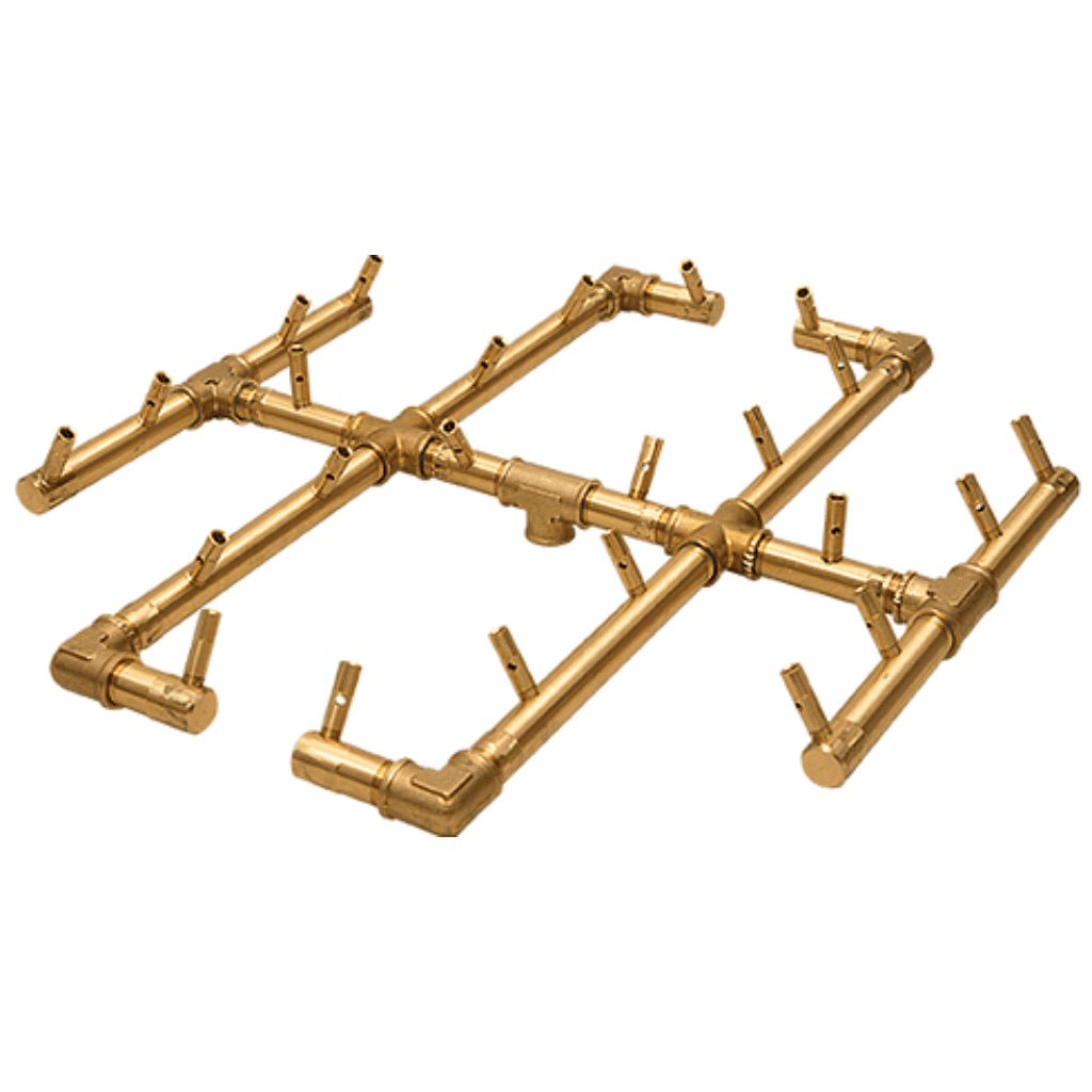 Warming Trends CFB240 Original Crossfire Brass Burner with 30" Square Plate and 3/4" Flex Line Kit