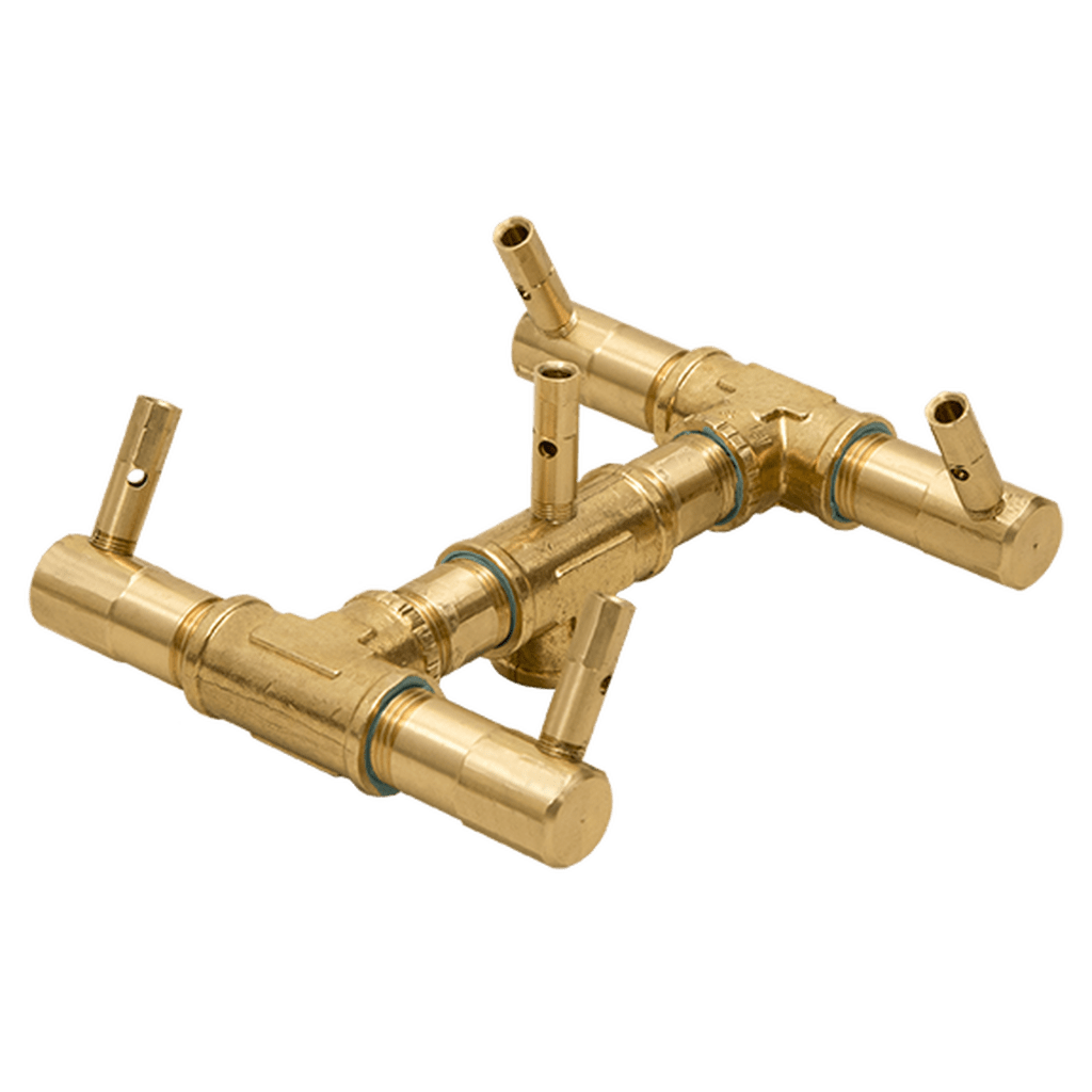 Warming Trends CFB60 Original Crossfire Brass Burner with 18" Square Plate and 3/4" Flex Line Kit