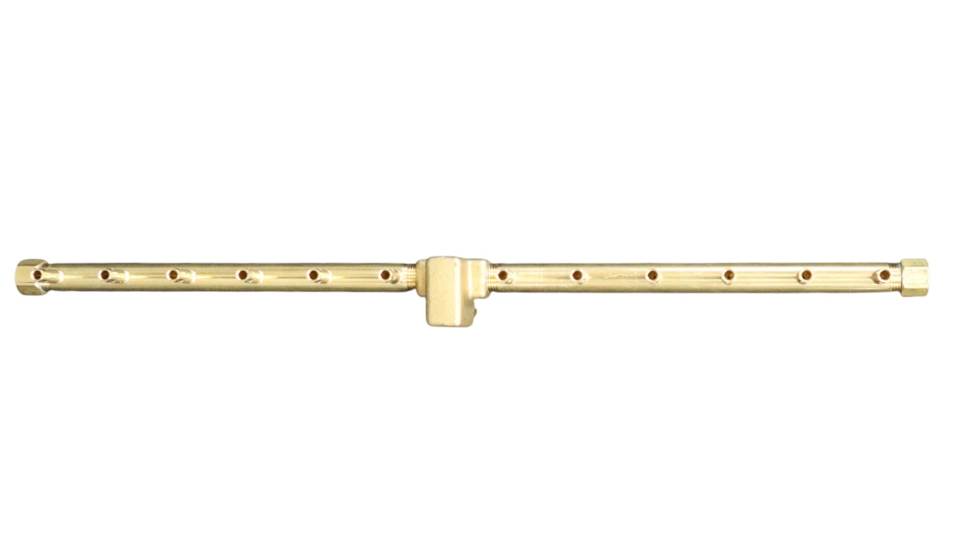 Warming Trends Linear 26" 130K BTU Universal Crossfire 2.0 Brass Burner With 32" x 8" Rectangle Plate