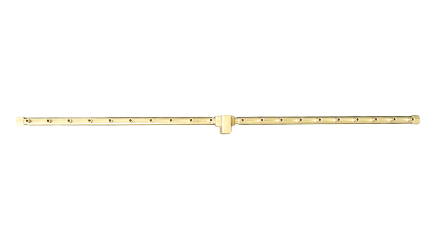 Warming Trends Linear 42" 210K BTU Universal Crossfire 2.0 Brass Burner With Flex Line Kit