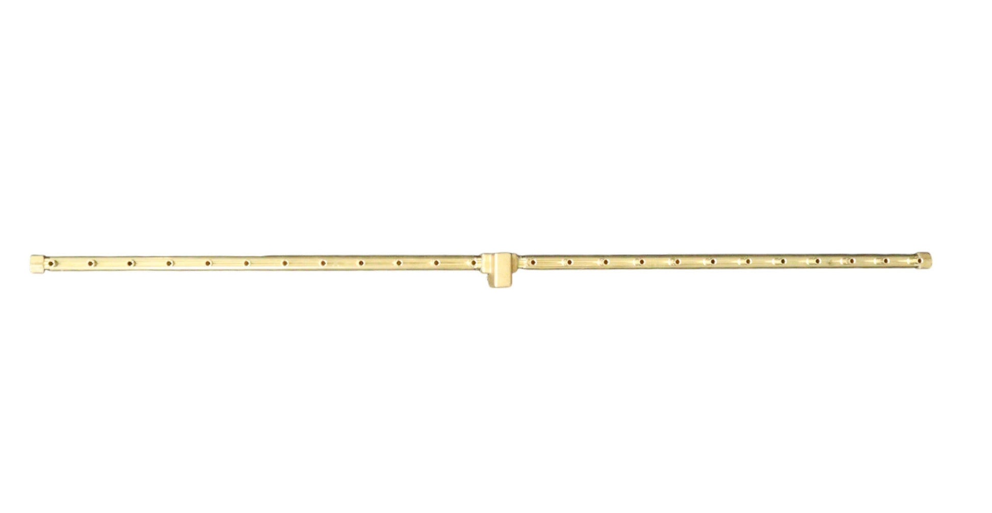 Warming Trends Linear 50" 250K BTU Universal Crossfire 2.0 Brass Burner With 56" x 10" Rectangle Plate and Flex Line Kit