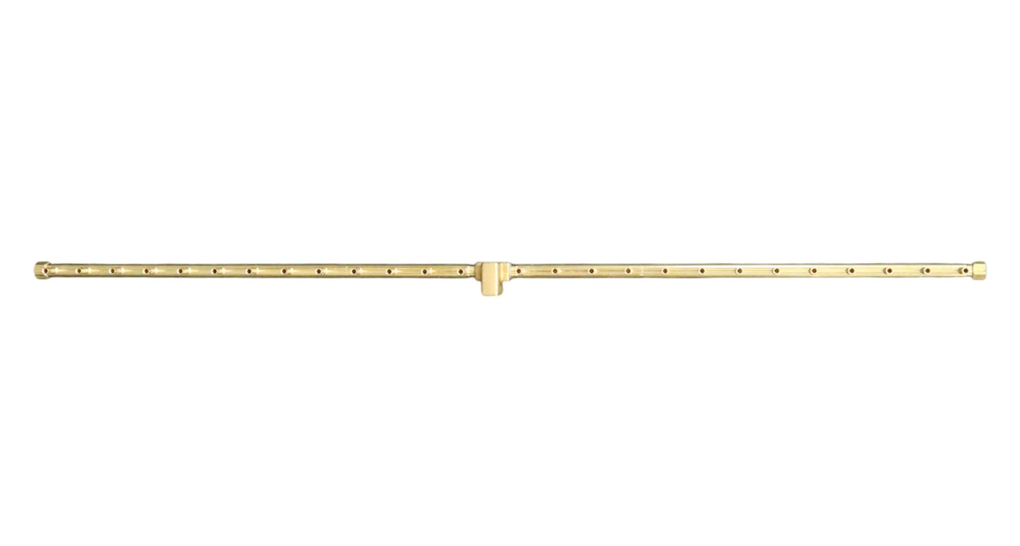 Warming Trends Linear 54" 270K BTU Universal Crossfire 2.0 Brass Burner With Flex Line Kit
