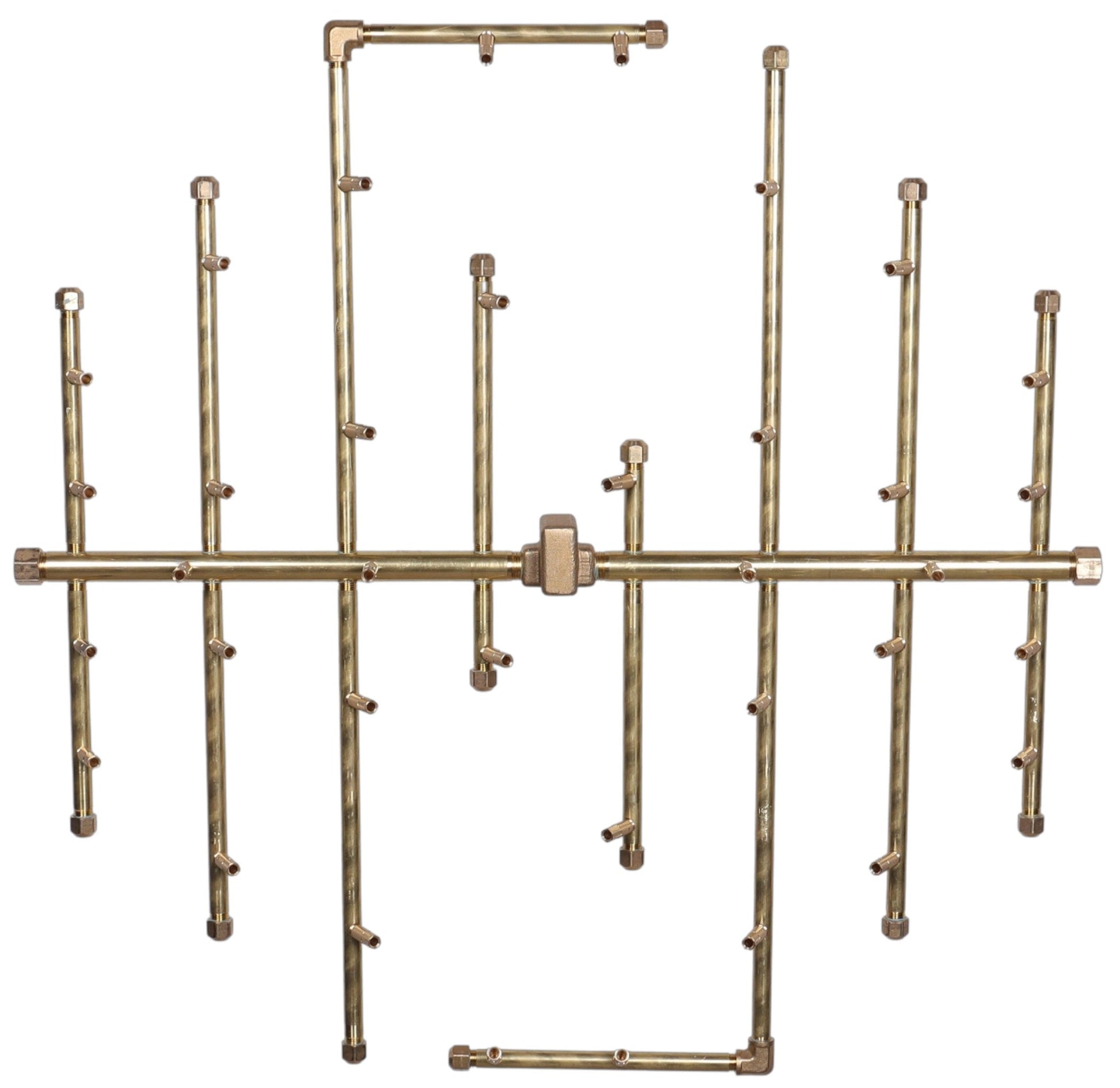 Warming Trends Original 30" x 29" 360K BTU Universal Crossfire 2.0 Brass Burner With 42" Square Plate
