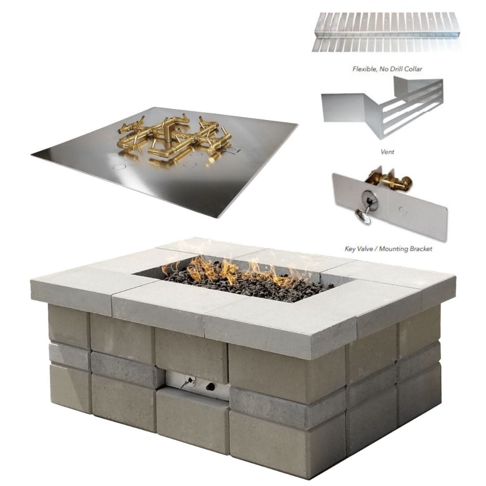 Warming Trends UPKBS Universal Techo-Bloc Brandon Gas Insert Kit