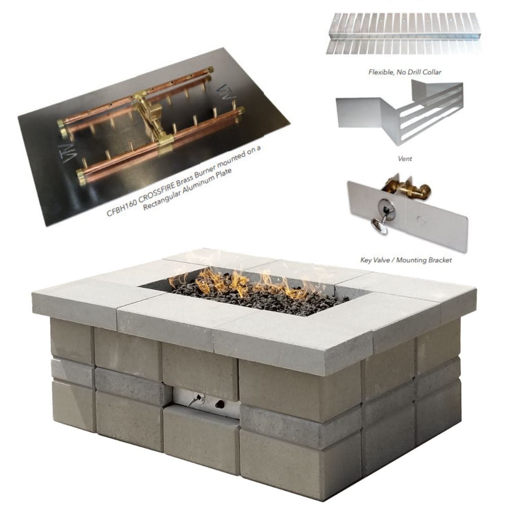 Warming Trends UPKRR Universal Techo-Bloc Raffinato Gas Insert Kit