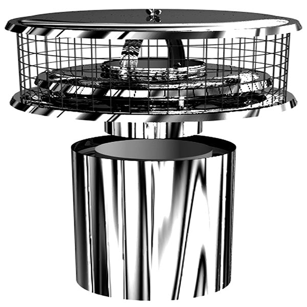 WeatherShield WSA-6TDW 6" Stainless Steel Air-Cooled Cap