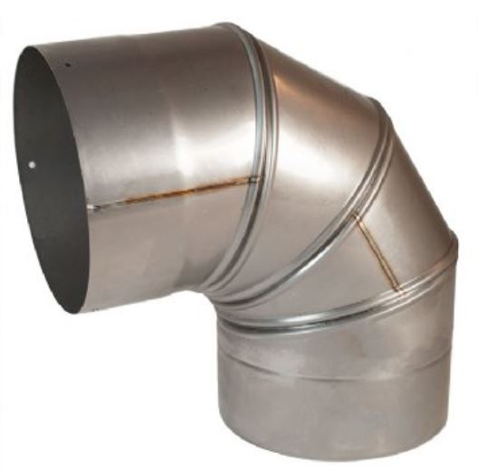 Z-Flex 10" Stainless Steel Fixed 90 Degree Elbow