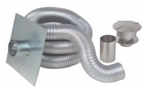 Z-Flex 4" x 35' Stainless Steel AL 29-4C Flexible Catgory 1 Chimney Liner Kit
