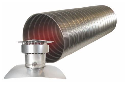 Z-Flex 5" x 15' Stainless Steel Z-Vent Smoothcore Category II,III,IV Liner Kit